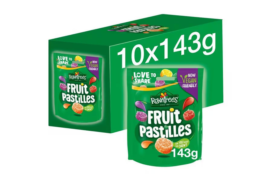 Rowntree's Fruit Pastilles Pouch (10 Pouch x 143g)
