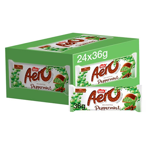 Nestle Aero Peppermint Bar 24 Bars x 36 Grams (UK)