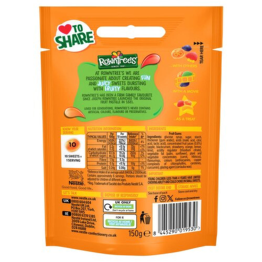 Rowntree's Fruit Gums (10 Pouch x 150g)