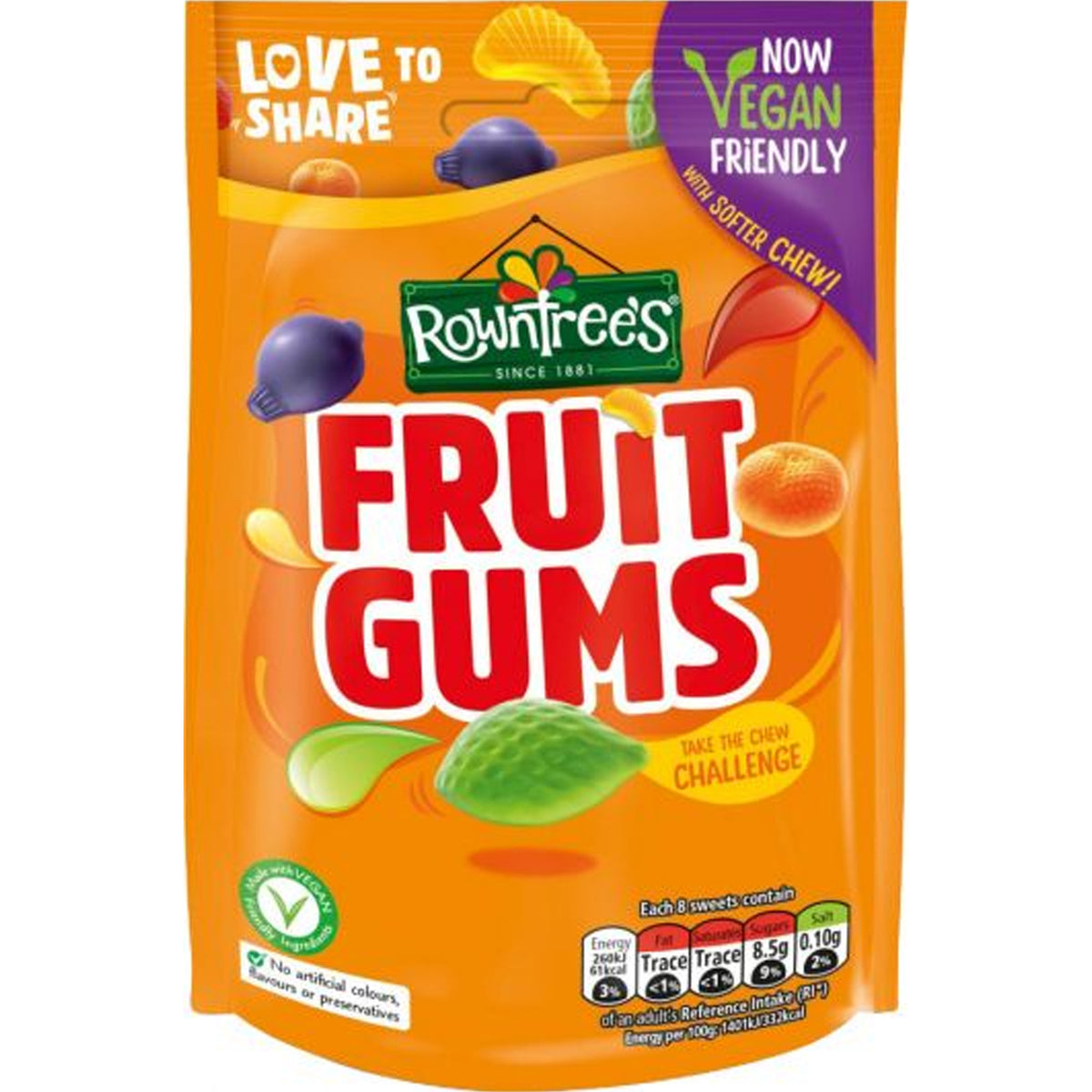 Rowntree's Fruit Gums (10 Pouch x 150g)