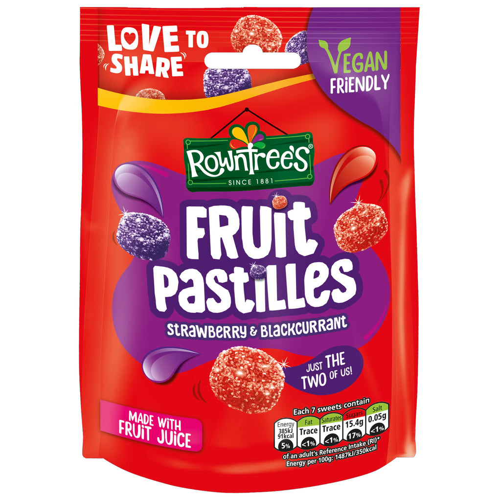 Rowntree's Fruit Pastilles Red and Black (10 Pouch x 143g)